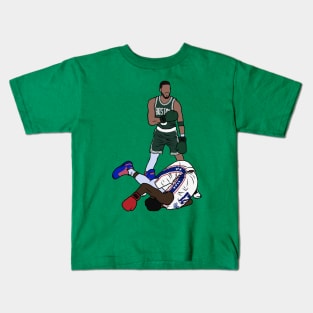 Jayson Tatum KOs Embiid Kids T-Shirt